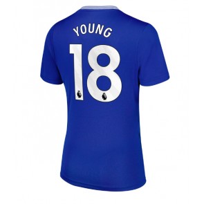 Everton Ashley Young #18 Dámské Domácí Dres 2024-25 Krátký Rukáv